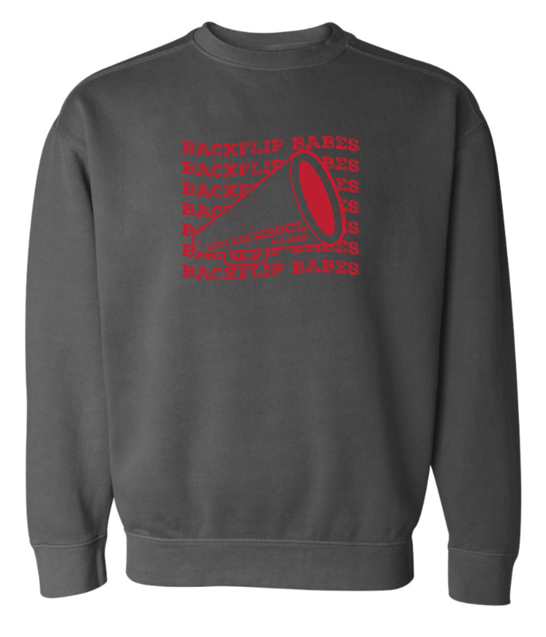 FINAL FEW - 2024 Argyle Cheer - Backflip Babes - Comfort Colors Crewneck Lightweight Sweatshirt - Adult - Pepper