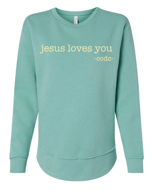 jesus loves you Weekend Fleece - Saltwater