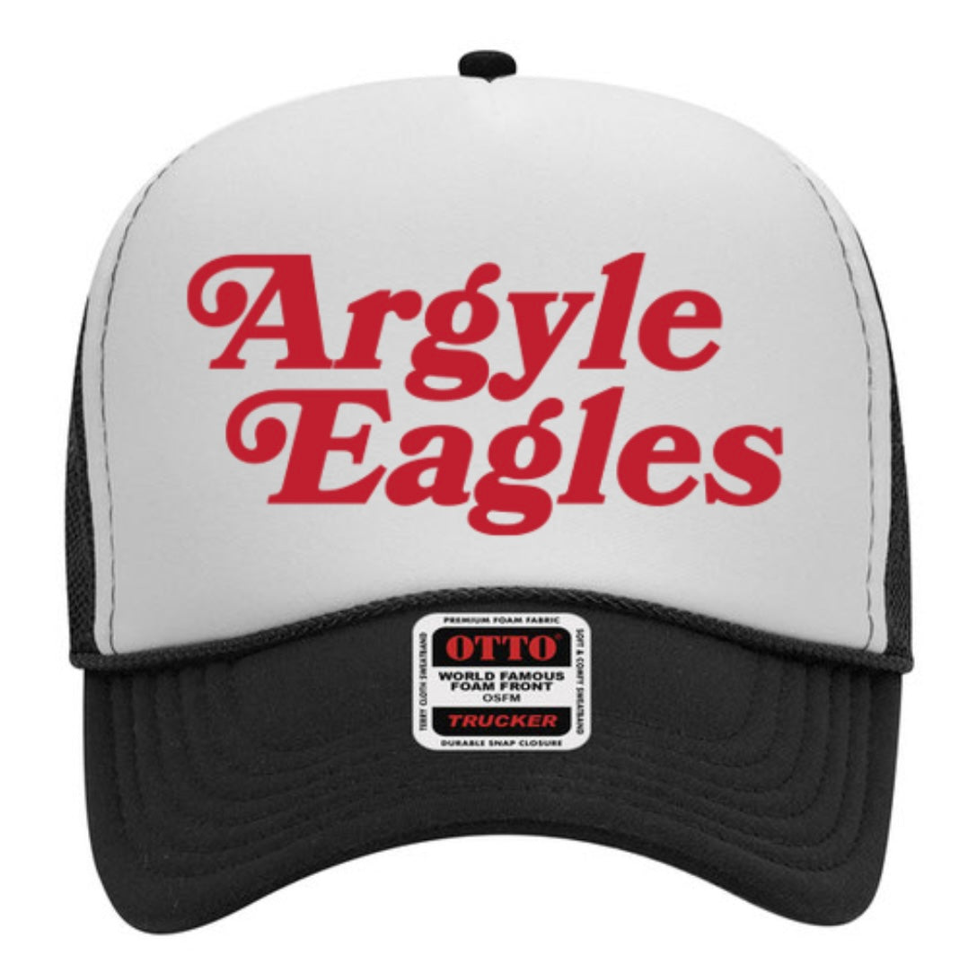 Argyle Eagles - Foam Trucker Hat - Black/White