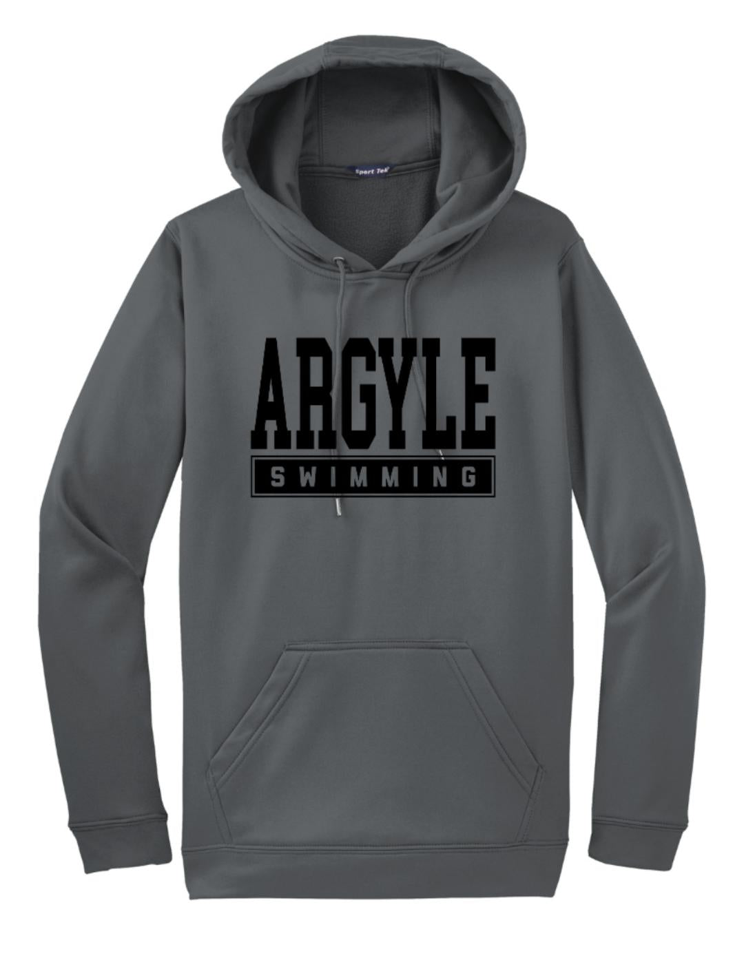 ARGYLE Swimming Sport-Tek Performance Long Sleeve Tee - Iron Grey Heather