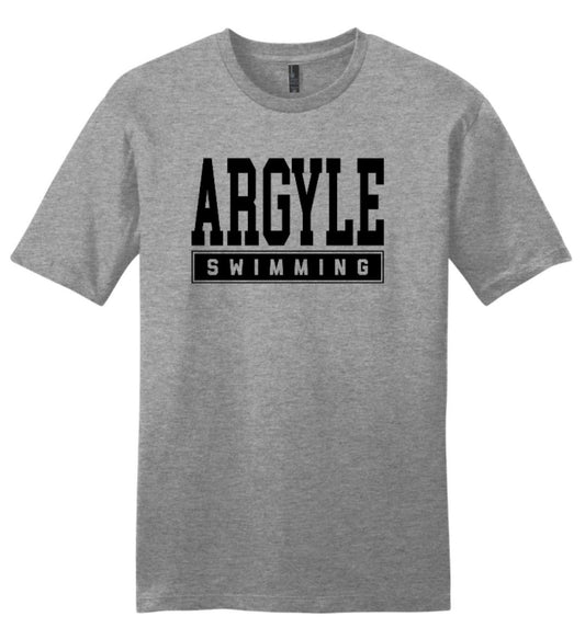 ARGYLE Swimming Short Sleeve Tee - Grey Frost