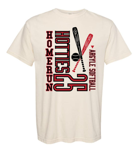 2025 Argyle Softball - Homerun Hotties - Gildan Short Sleeve Tee - Adult - Natural