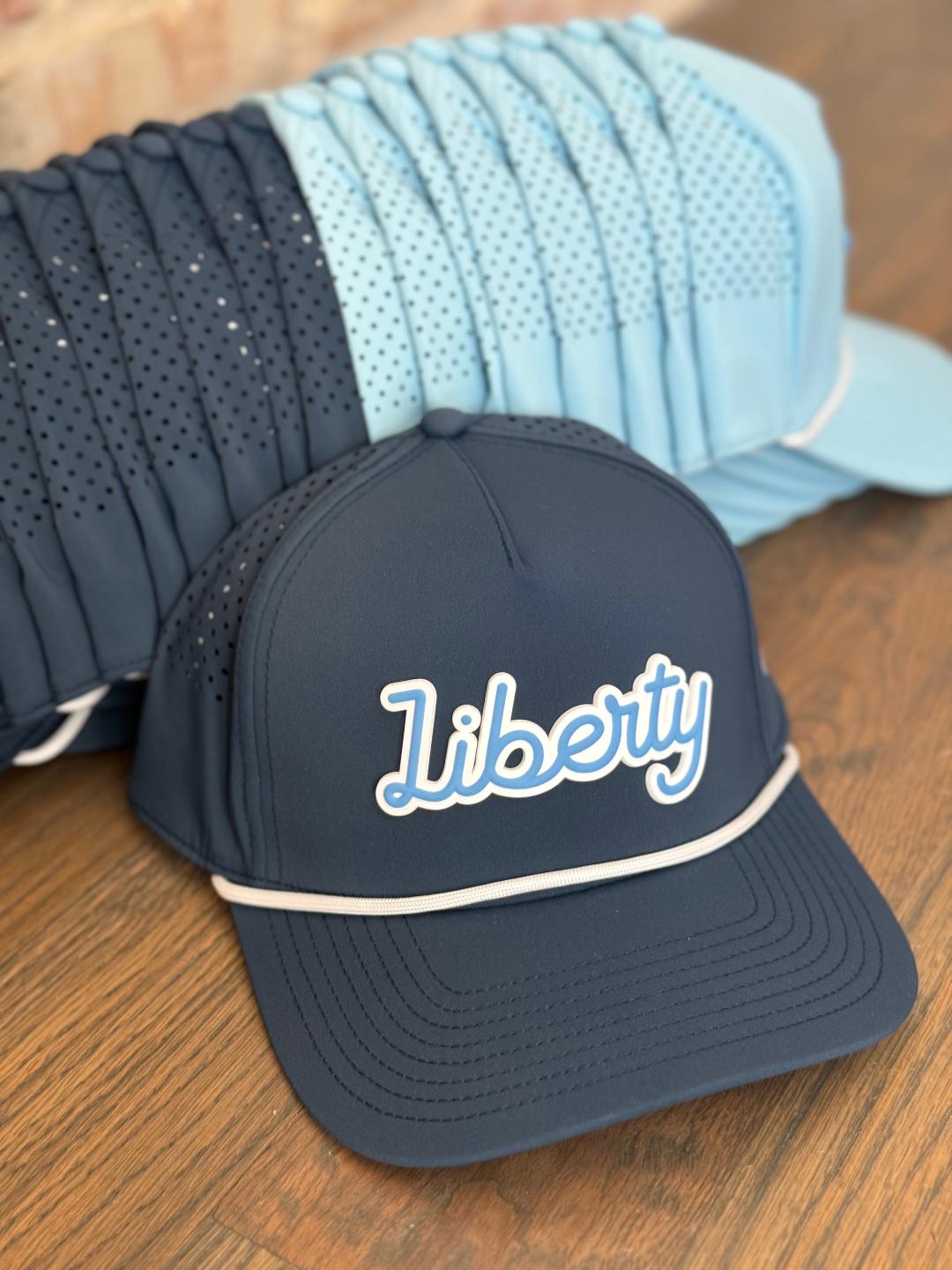 LIBERTY Performance Hat - Navy Blue - Cursive