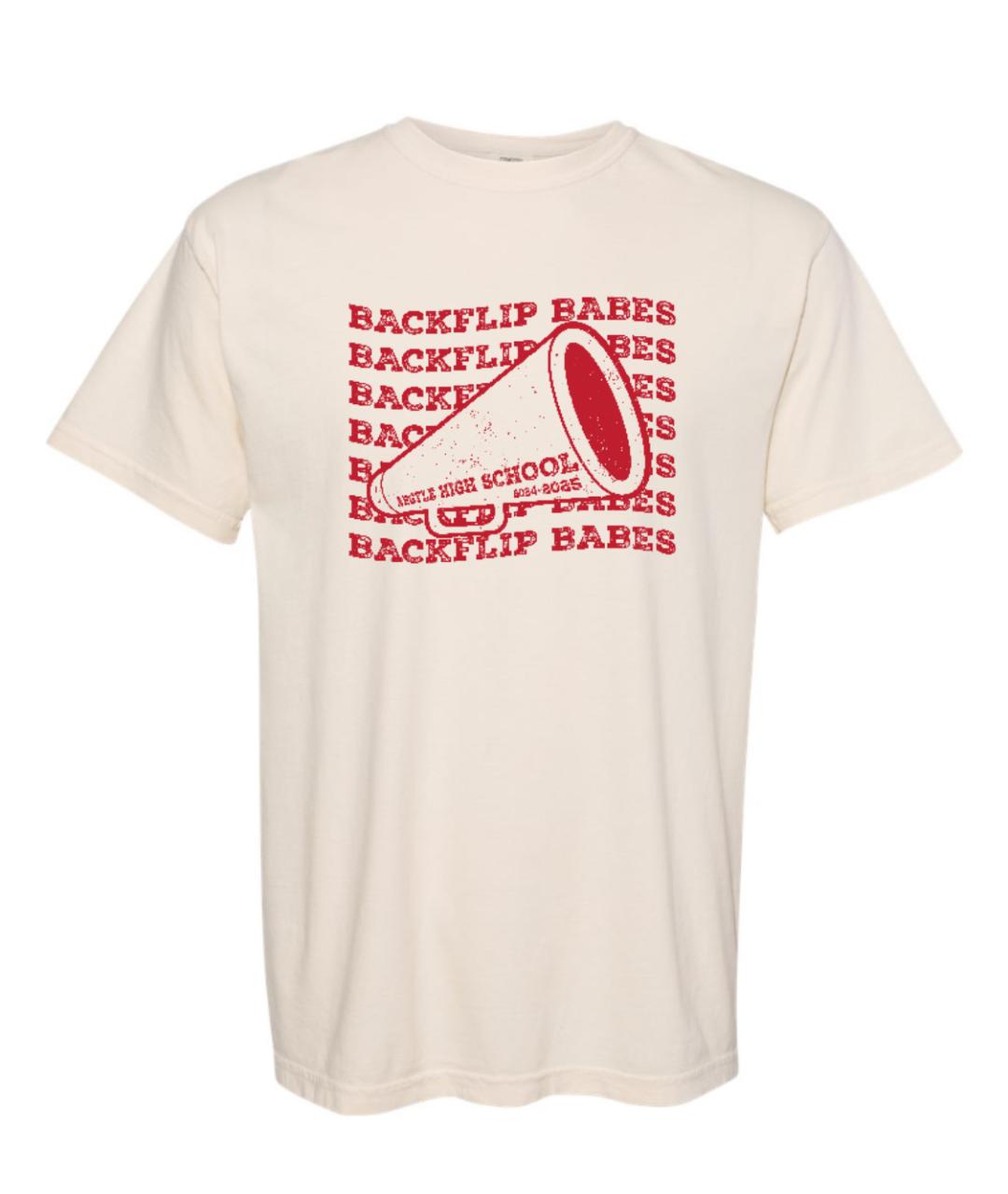 FINAL FEW - 2024 Argyle Cheer - Backflip Babes - Comfort Colors Short Sleeve Tee - Adult - Ivory