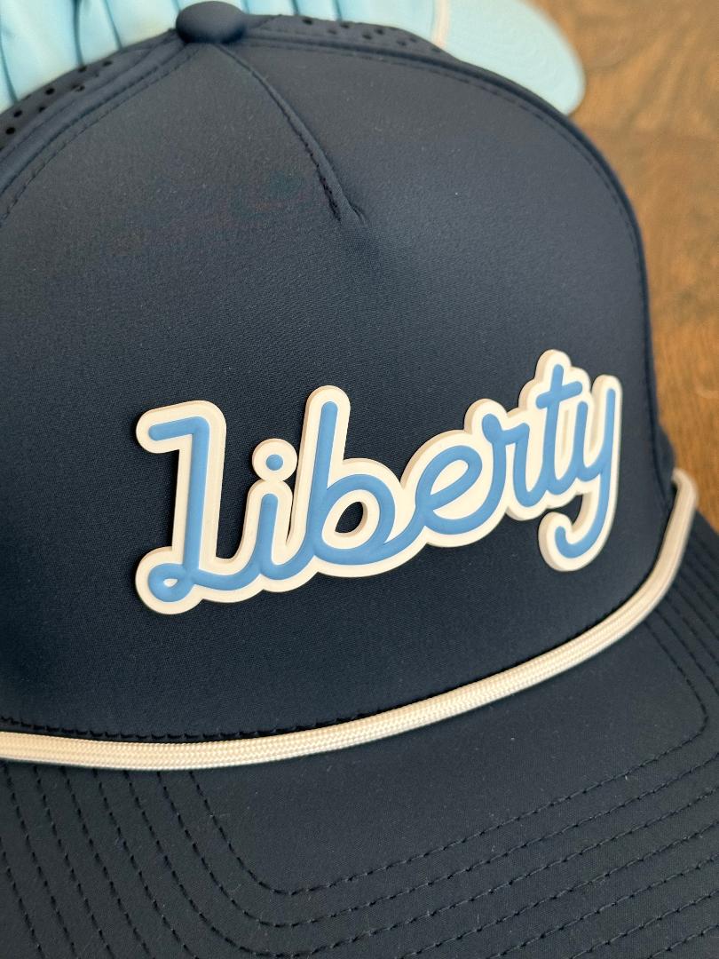 LIBERTY Performance Hat - Navy Blue - Cursive