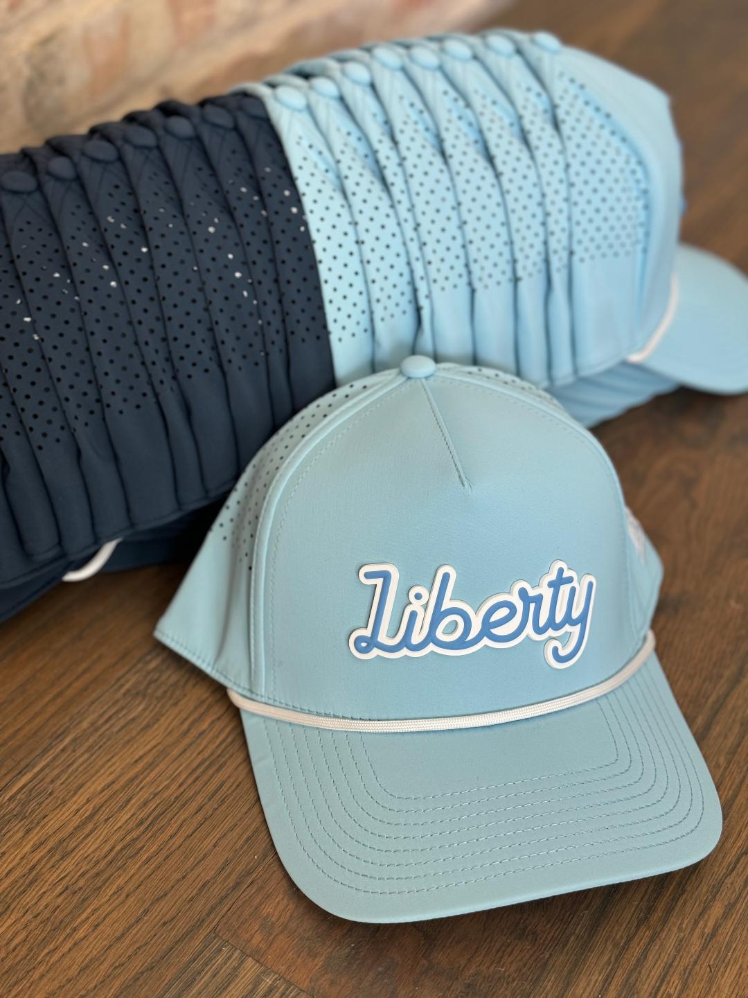 LIBERTY Performance Hat - Baby Blue - Cursive