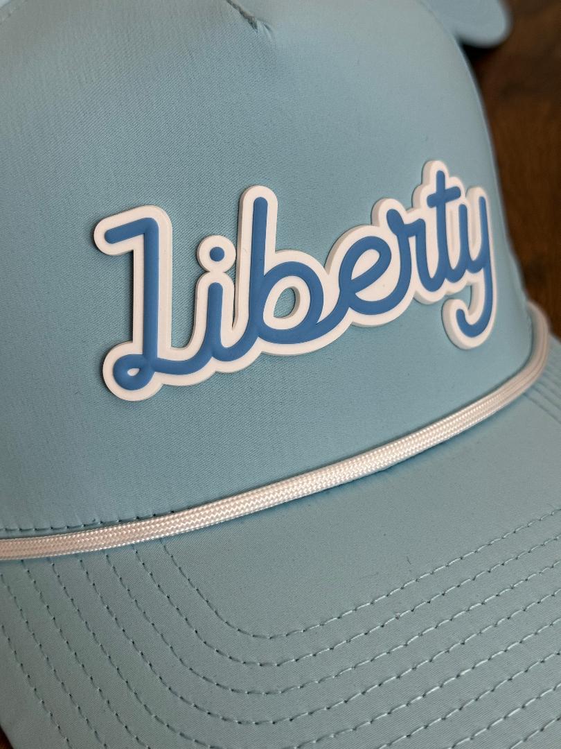 LIBERTY Performance Hat - Baby Blue - Cursive