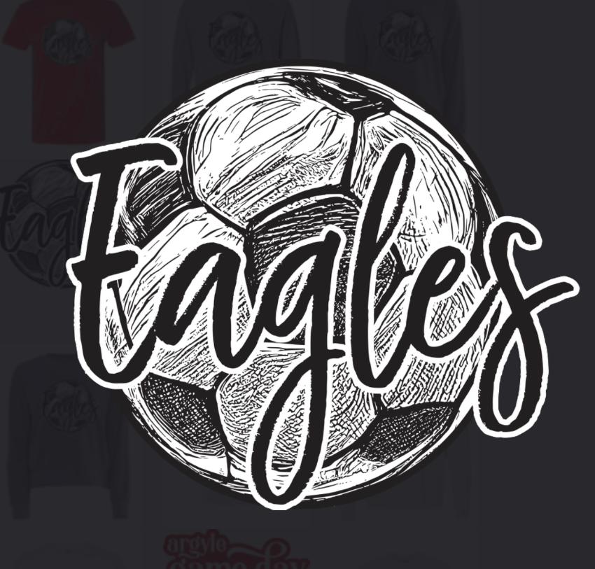 FINAL FEW - 2023 Soccer Ball Eagles Tee - Red