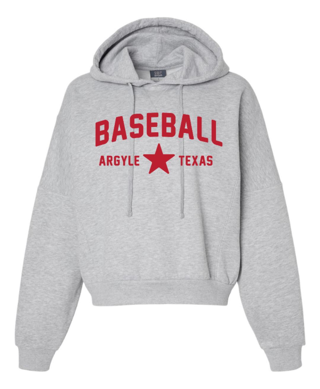 2025 Argyle Baseball - STAR - MV Sport Cropped Hoodie - Adult - Heather Grey