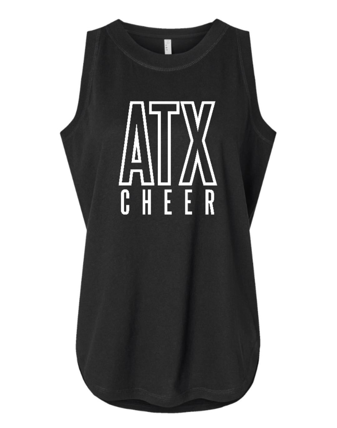 FINAL FEW - ATX CHEER LAT Jersey Tank - Youth + Ladies - Black