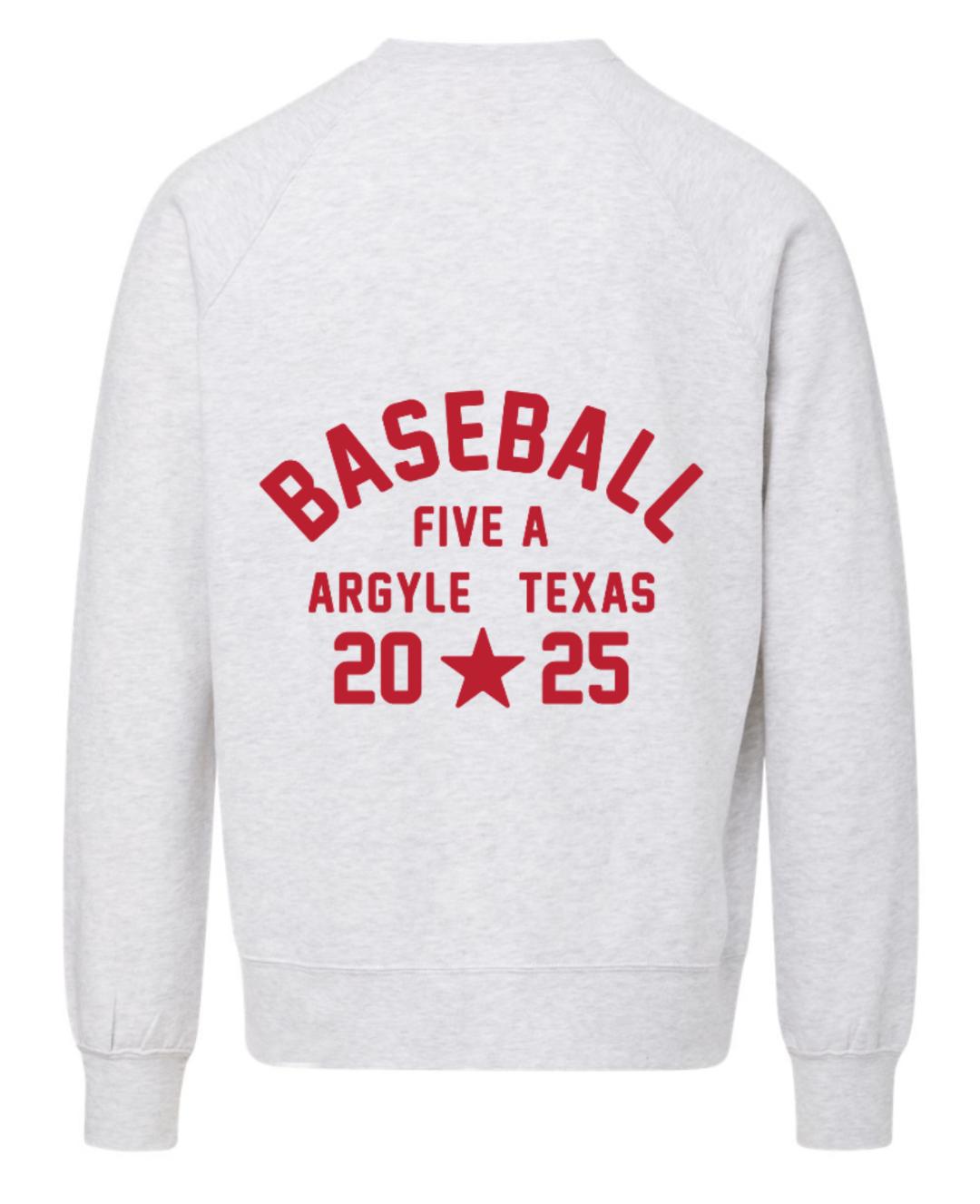 2025 Argyle Baseball - STAR - MV Sport Crewneck Sweatshirt - Adult - Ash Grey