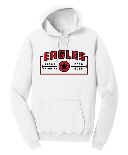 EAGLES Swimming Beach Wash Hoodie Sweatshirt - Adult - White