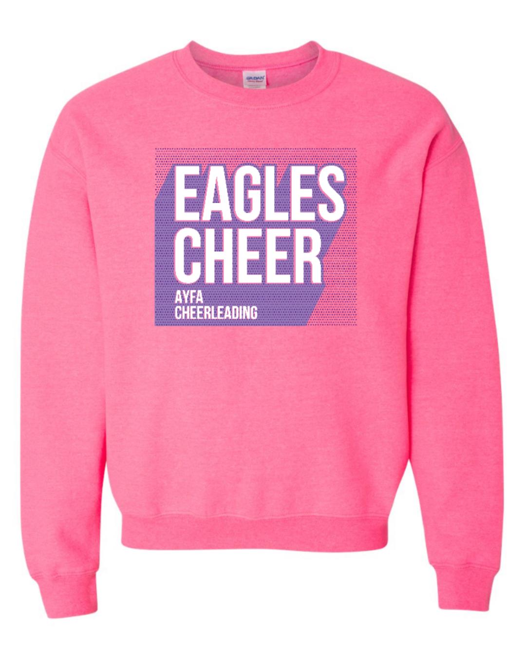 FINAL FEW - EAGLES CHEER Short Sleeve Tee - Youth + Adult - Azalea Pink