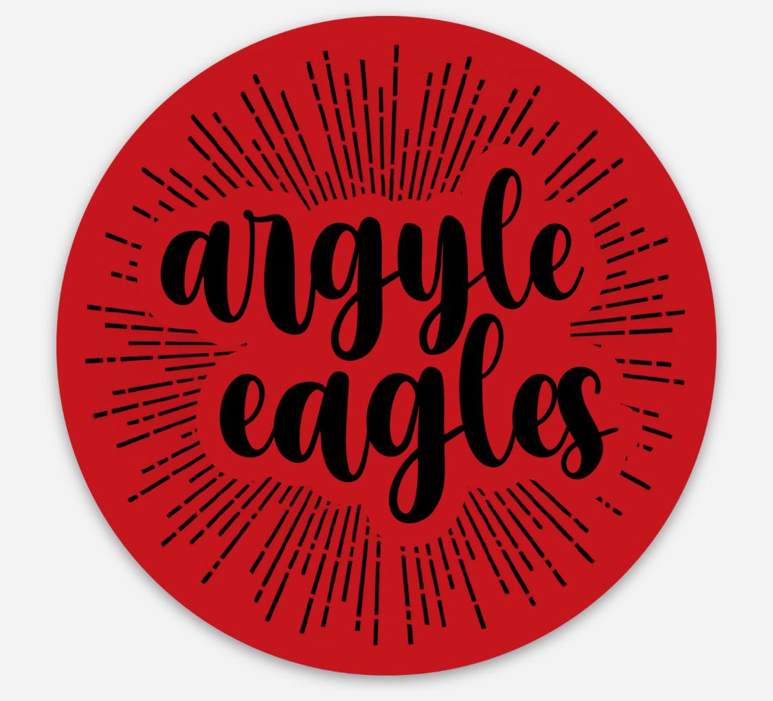 FINAL FEW - ARGYLEeagles Vinyl Sticker - Circle