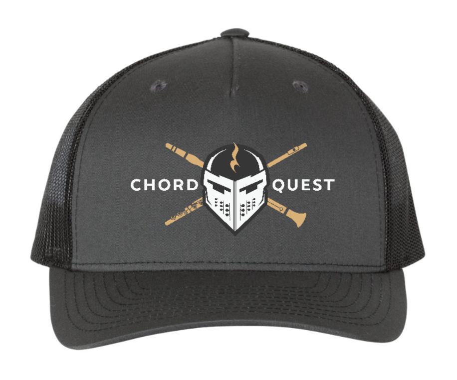 CHORDquest Trucker Hat - Heather Grey/Amber Gold