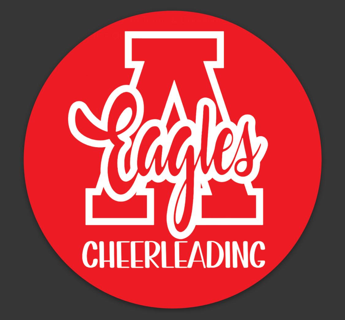 FINAL FEW - Eagles Cheerleading Vinyl Sticker - Black